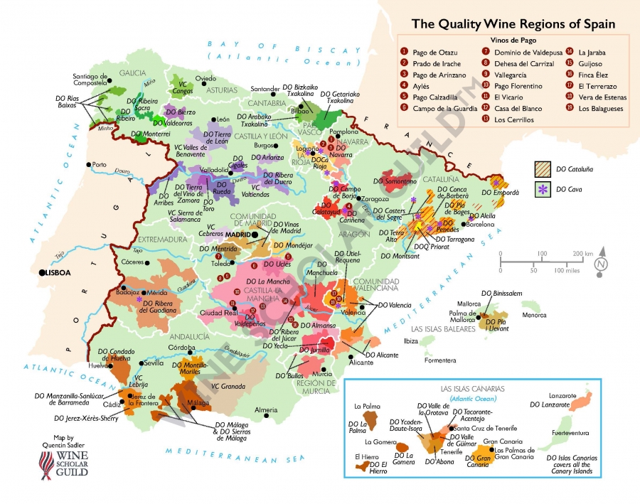 spanish wine maps